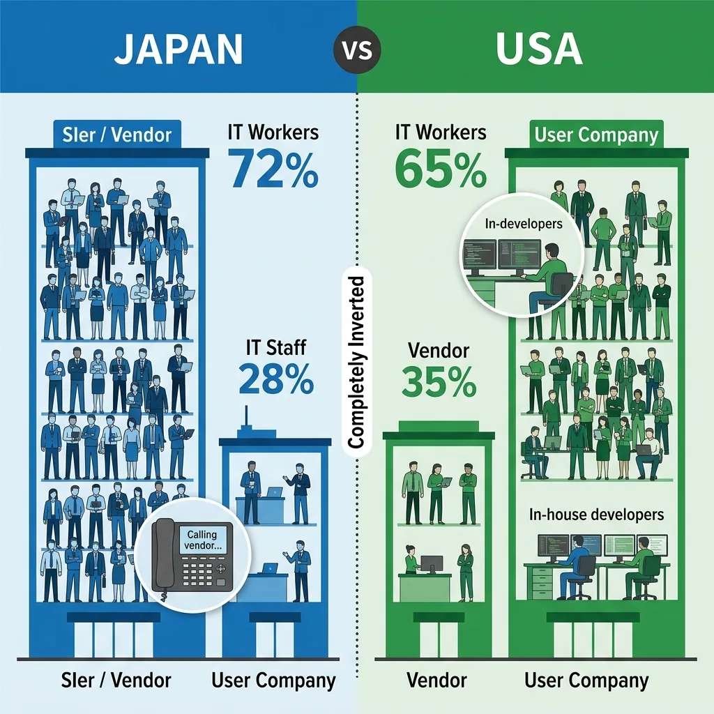 IT人材の日米逆転構造