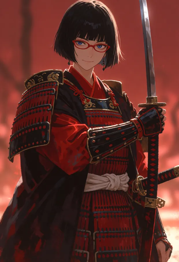 1333年に鎌倉を攻めた側のイメージ（sa-tan が当時の攻め手のいでたちで立つ）