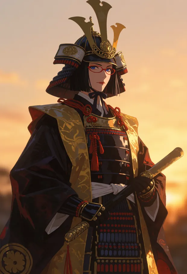 1335年に鎌倉を攻めた側のイメージ（sa-tan が当時の攻め手のいでたちで立つ）