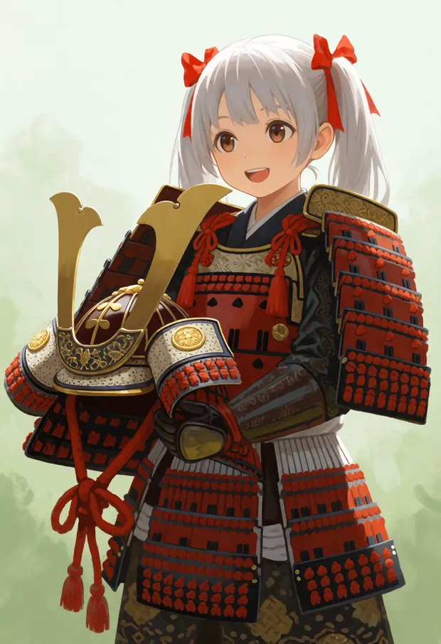 1352年に鎌倉を守った側のイメージ（aiko が当時の守将のいでたちで立つ）