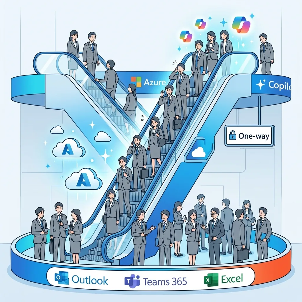 M365→Azure→Copilotのロックイン構造