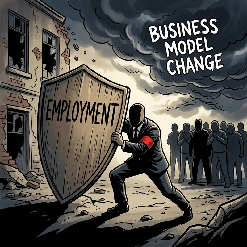 新聞労連幹部のシルエット風刺画