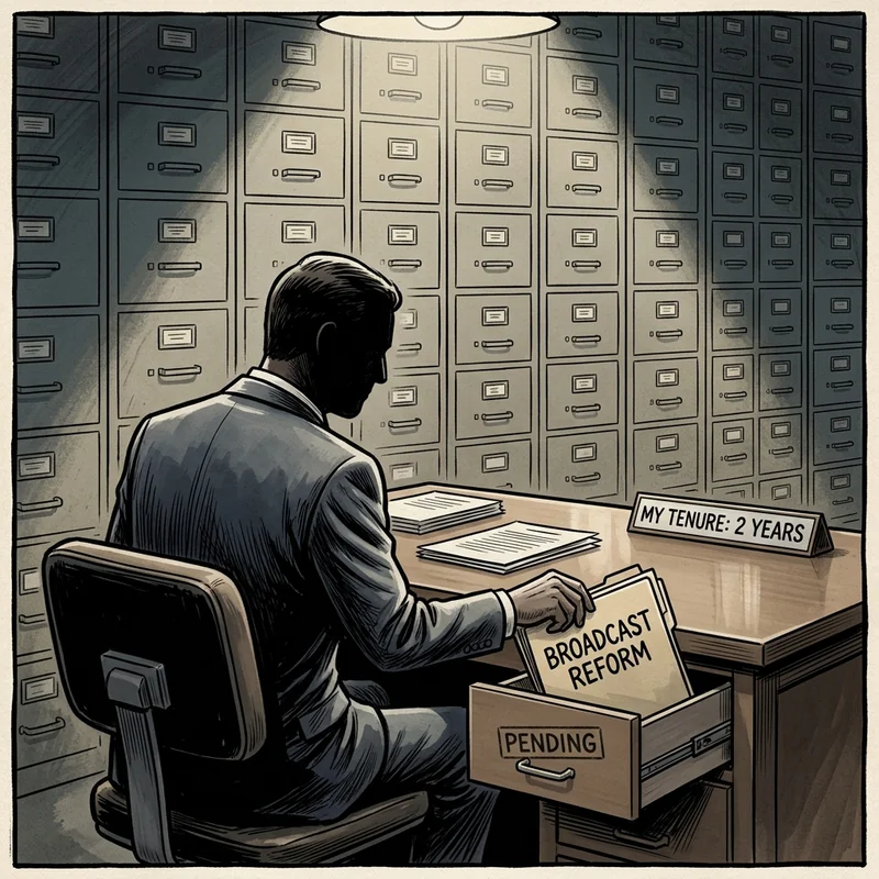 総務省情報流通行政局官僚のシルエット風刺画