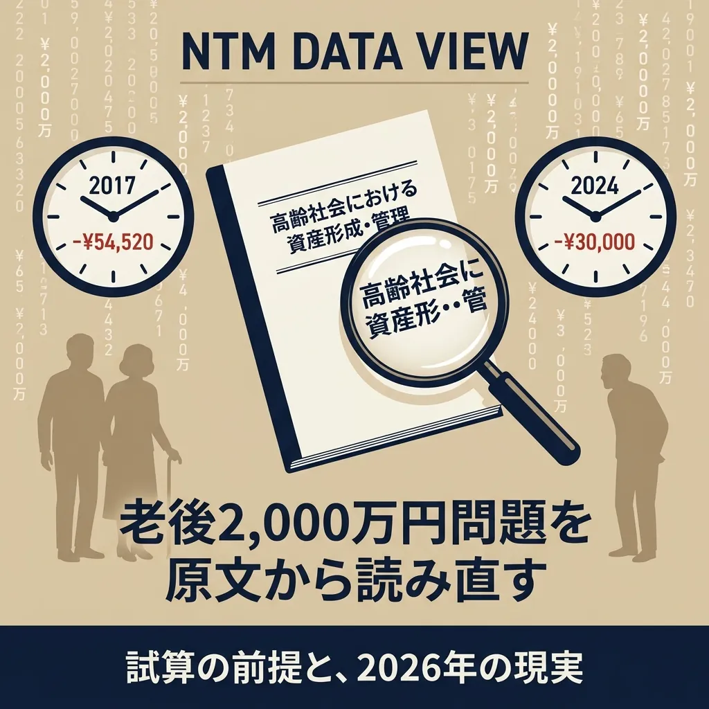 老後2,000万円問題を原文から読み直す — 2019年報告書と2026年の現実、新NISAはどこまで答えになるか