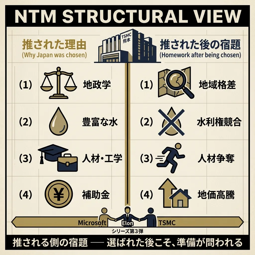 推された理由 vs 推された後の宿題 — 4対4の対比表