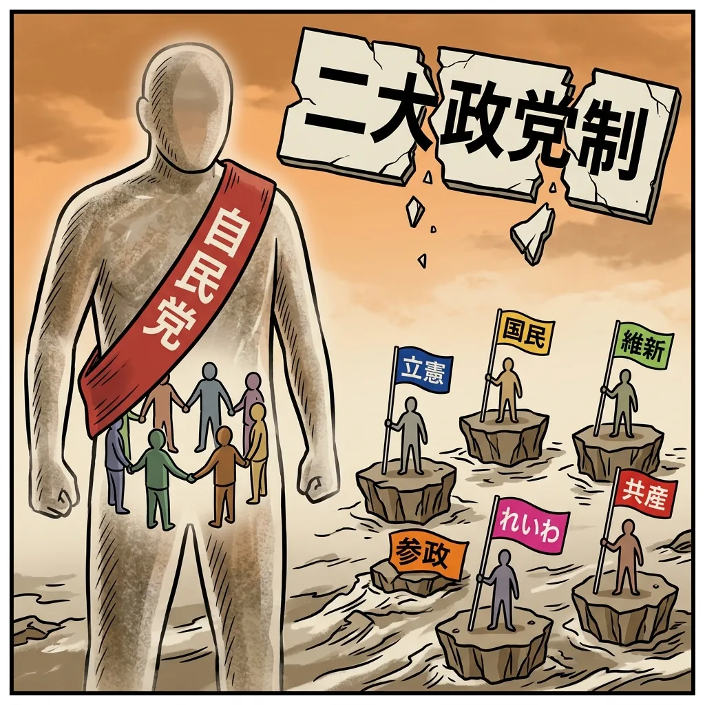 自民党という多党連立の内部構造と、バラバラの野党群