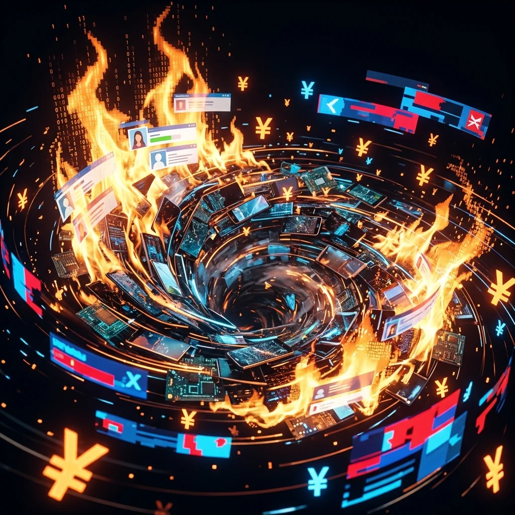 SNSの炎上とプラットフォーム収益の関係を示す図