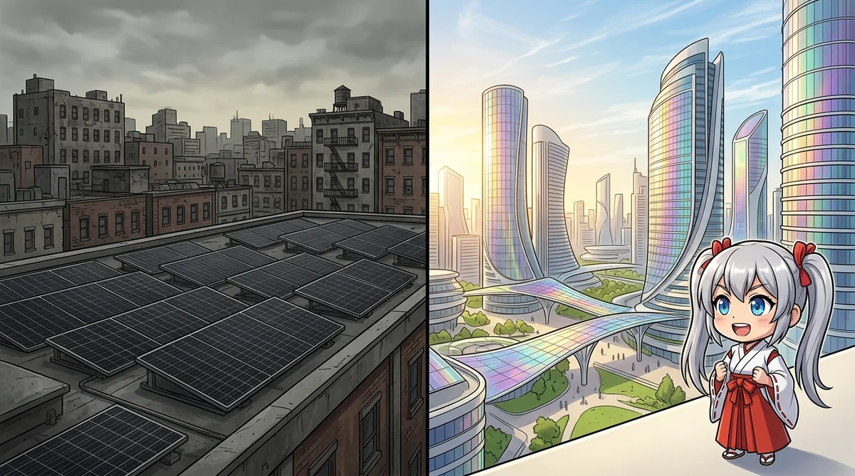 シリコン型太陽電池とペロブスカイト型太陽電池の設置場所比較