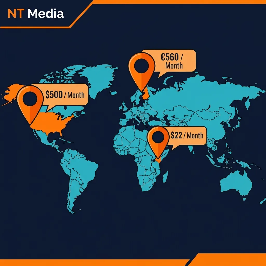 世界3大陸のBI実験地図イメージ